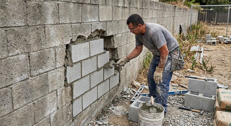 Block Wall Repair in Deatsville, AL