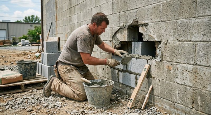 Cinder Block Wall Repair in Montgomery, AL