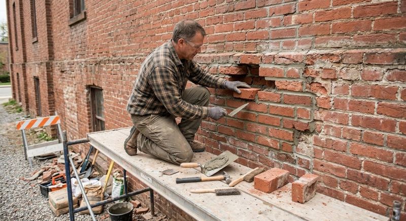 Porch Brick Repair in Montgomery, AL