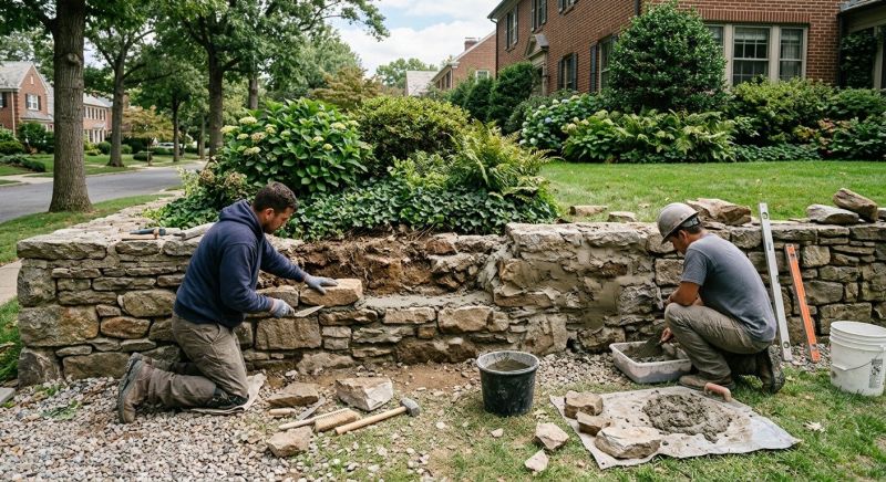 Stone Wall Repair in Elmore County, AL